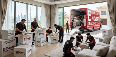 Professional luxury moving crew